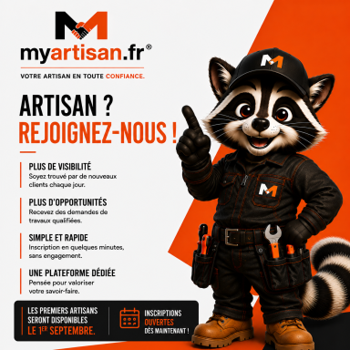 MyArtisan.fr®, plateforme mettant en relation les particuliers avec des artisans de confiance partout en France. MyArtisan.fr®, plateforme mettant en relation les particuliers avec des artisans de confiance partout en France.